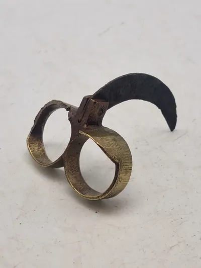 Original indisk Bagh Nakh Tiger claw dagger - start 1900 tallet