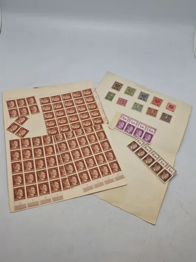 Samling originale tyske ww2 frimærker