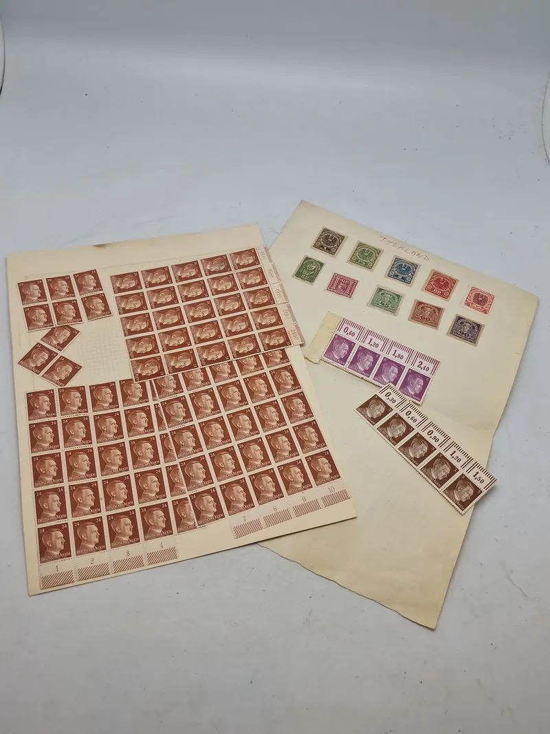 Samling originale tyske ww2 frimærker