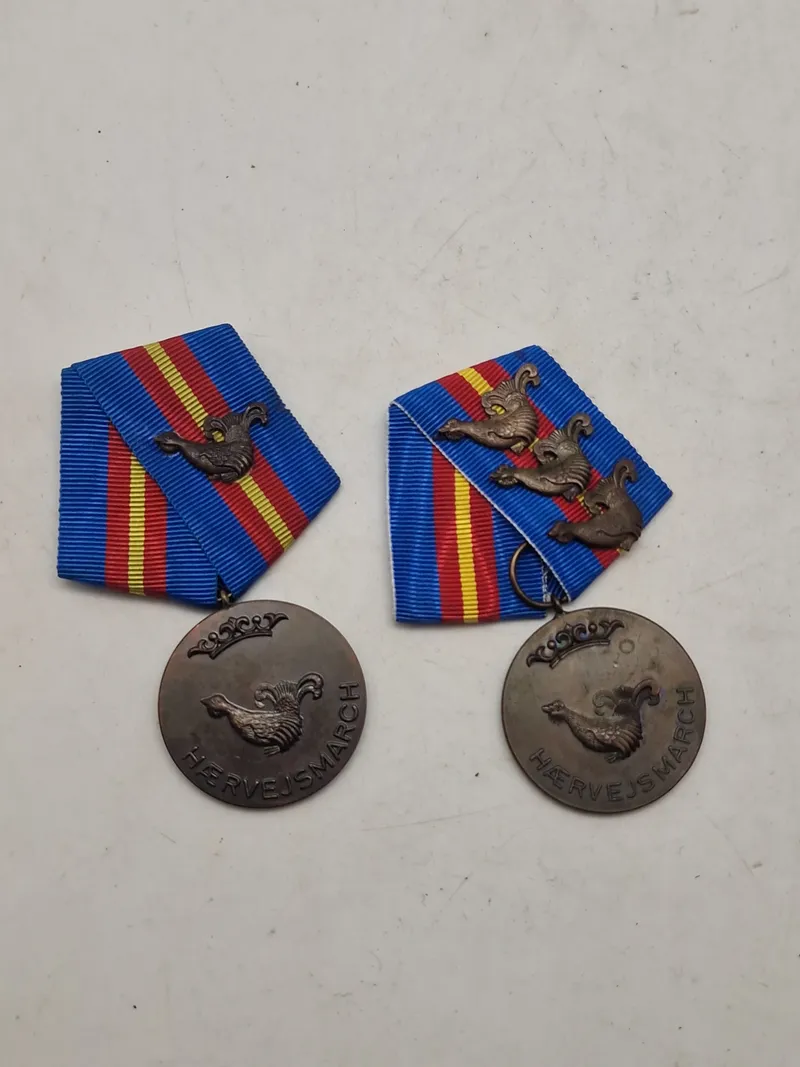Originale hærvejsmarch medaljer