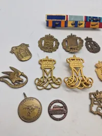 Samling diverse regiments mærker mm.