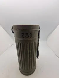 Original tysk gasmaske beholder - godt stemplet