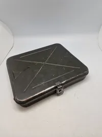 Original  WW2 Wehrmacht Kasten Kiste für Gasschutzhaube Transportkasten - godt stemplet
