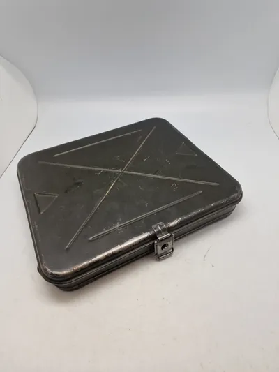 Original  WW2 Wehrmacht Kasten Kiste für Gasschutzhaube Transportkasten - godt stemplet