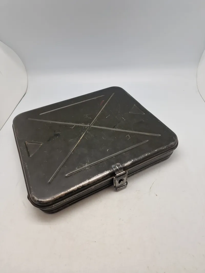 Original  WW2 Wehrmacht Kasten Kiste für Gasschutzhaube Transportkasten - godt stemplet