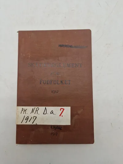 SKYDEREGLEMENT FOR FODFOLKET 1912