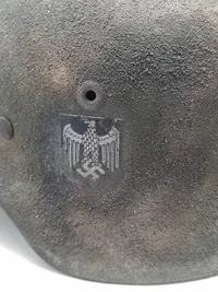 Tysk WW2 M42 hjelm, skal original resten nyt