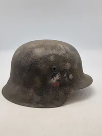 Tysk WW2 M42 hjelm, skal original resten nyt