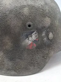 Tysk WW2 M42 hjelm, skal original resten nyt