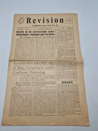 Originale eks. af avisen “Revision” som var kendt for at støtte danske Frikorps folk