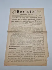 Originale eks. af avisen “Revision” som var kendt for at støtte danske Frikorps folk