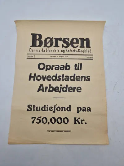 Original Spiseseddel fra 1943