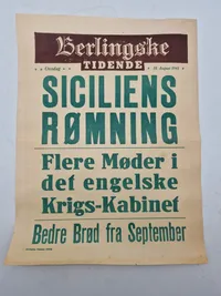 Original Spiseseddel fra 1943