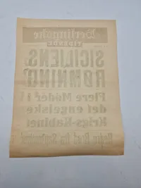 Original Spiseseddel fra 1943