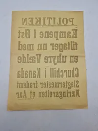 Original Spiseseddel fra 1943