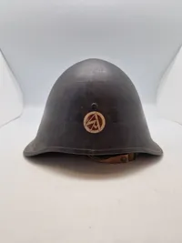 Original Dansk M41 hjelm med SA mærke, D.N.S.A.P ???