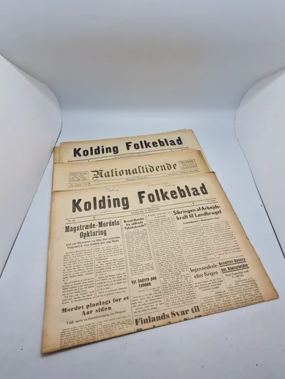 Samling originale ww2 aviser