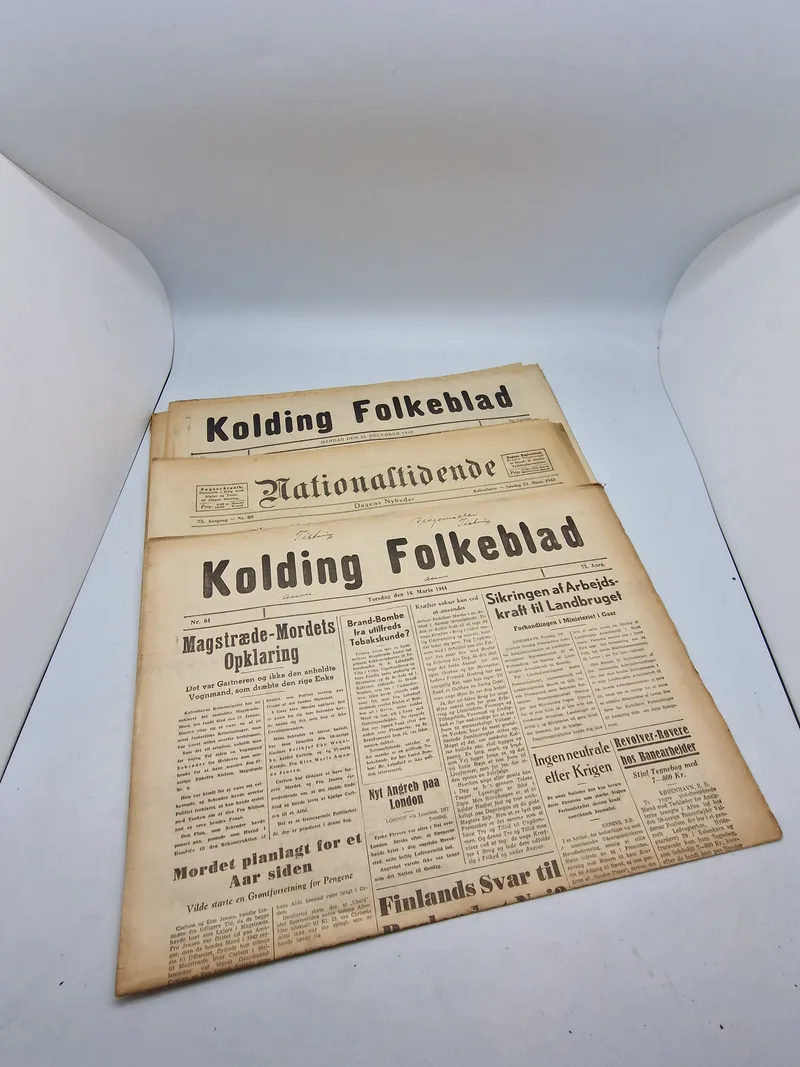 Samling originale ww2 aviser