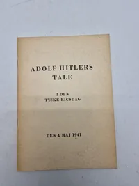 Originale eks. af bla Førerens tale mm.