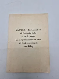 Originale eks. af bla Førerens tale mm.
