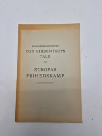 Originale eks. af bla Førerens tale mm.