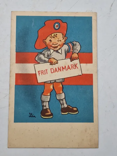 Originalt postkort, modstandsbevægelsen
