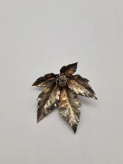 Flora Danica Broche i Sterling Sølv