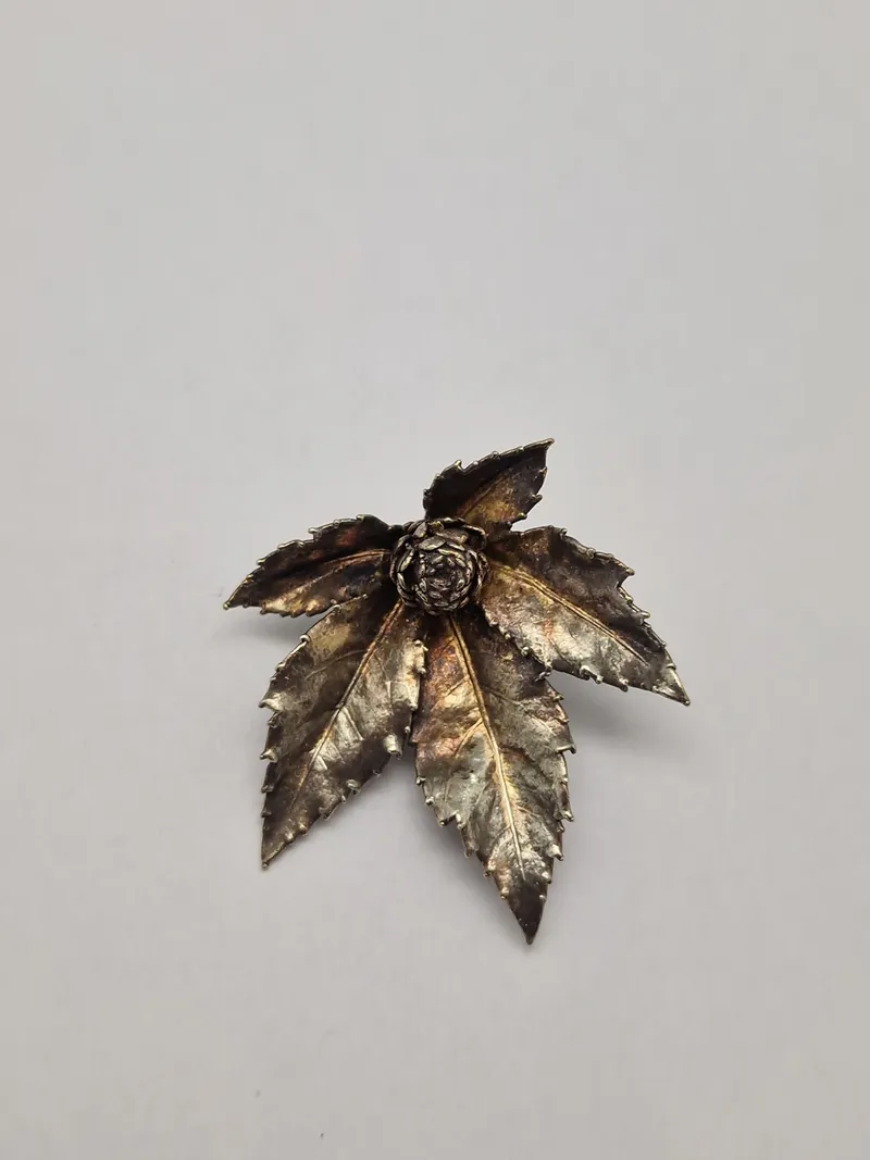 Flora Danica Broche i Sterling Sølv