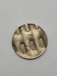 5 Deutsche Mark - Fejlslået Mønt