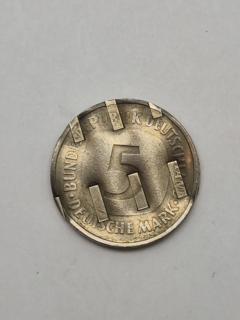 5 Deutsche Mark - Fejlslået Mønt