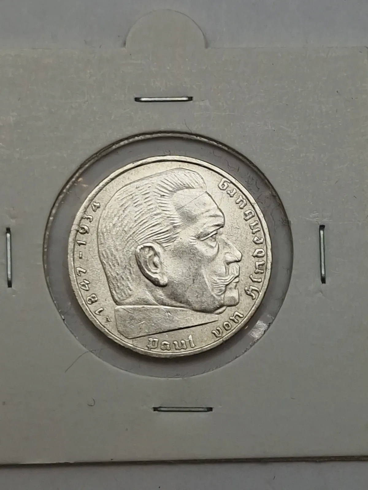 Tysk 2 Mark 1939 Med Hagekors - Sølv