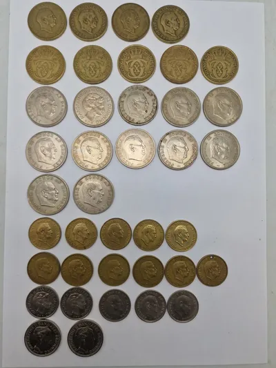 Danske Gangbare Mønter i Alt 114 Kr.