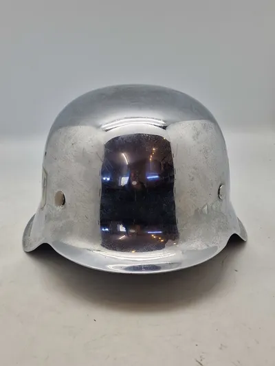Original tysk hjelm ww2, forkromet