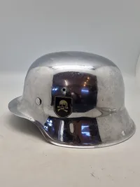 Original tysk hjelm ww2, forkromet
