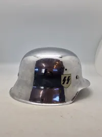 Original tysk hjelm ww2, forkromet