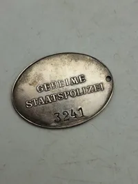 Gestapo id disk - efterkrigs