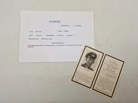 Originalt tysk “dødskort” fra ww2 med info (begravet i dk)