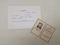 Originalt tysk “dødskort” fra ww2 med info (begravet i dk)