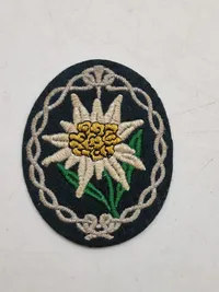 Original tysk Edelweis patch - ww2