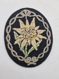 Original tysk Edelweis patch - ww2