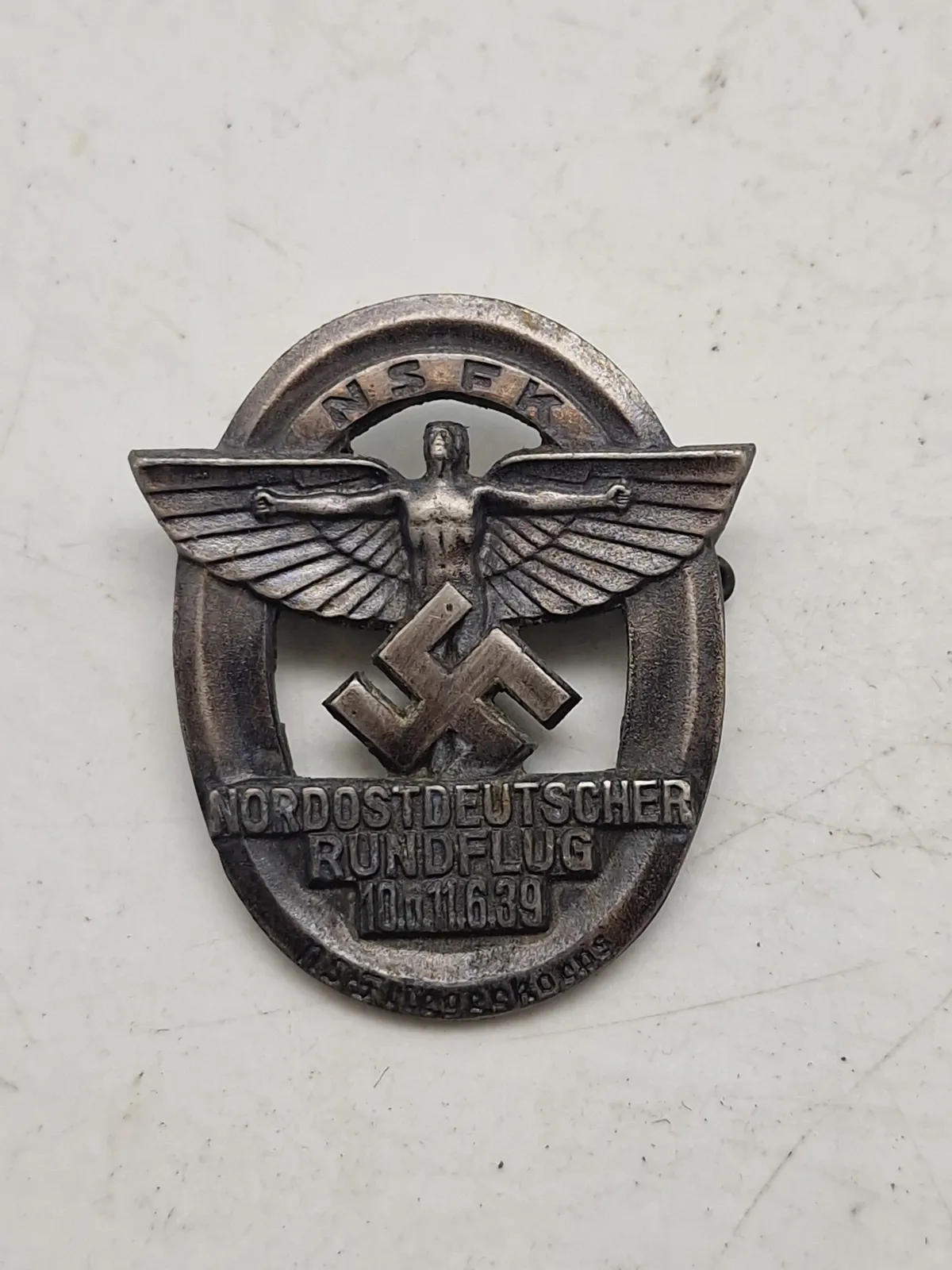 Originalt 1939 NSFK (Nationalsozialistisches Fliegerkorps) West-Deutscher Rundflug badge