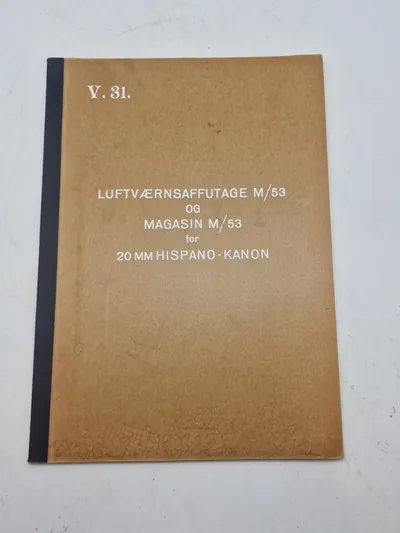LUFTVÆRNSAFFUTAGE M/53 OG MAGASIN M/53 for 20 MM HISPANO-KANON