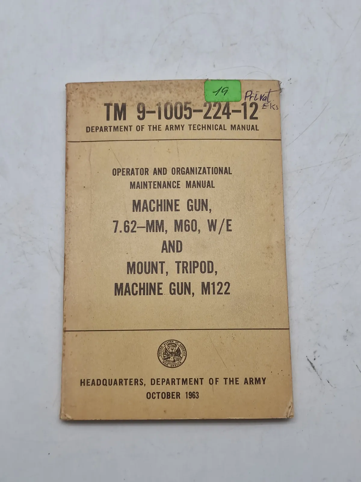 Manual for M/60 maskingevær