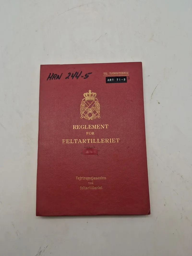 Reglement for feltartilleriet
