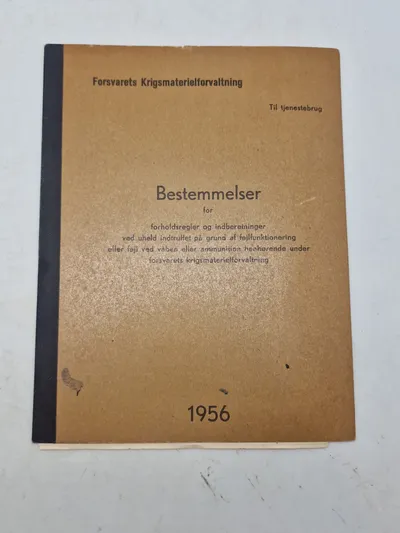 Bestemmelser fra forsvarets krigsmateriel forvaltning