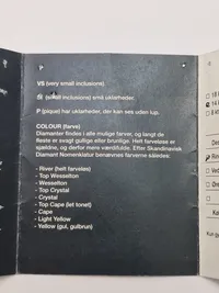 Original diamant med deklaration