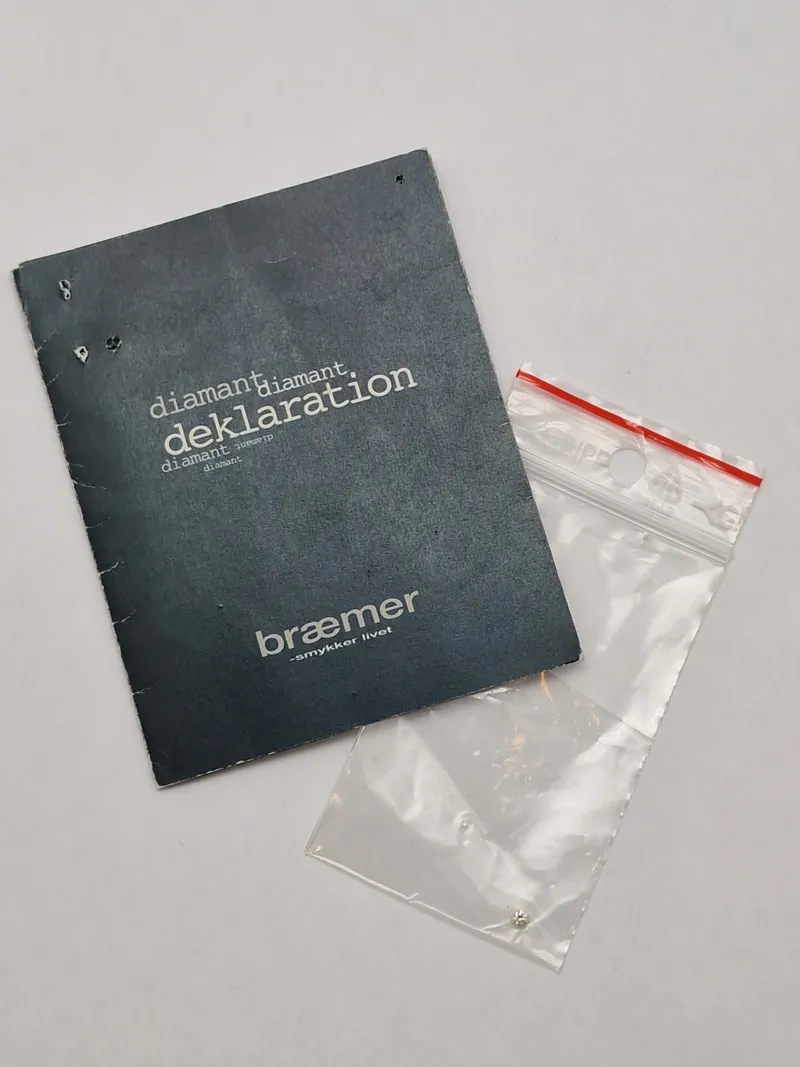 Original diamant med deklaration