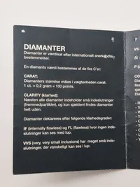 Original diamant med deklaration