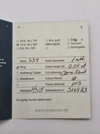 Original diamant med deklaration