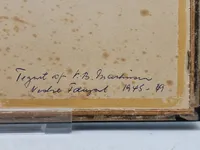 Sjælden original tegning /træsnit lavet af K.B Martinsen (chef for Frikorps Danmark) under hans fængselsophold
